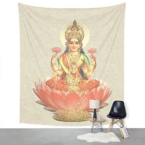 Lakshmi коралловый гобелен богиня любви настенный подвесной покрывало постельное
