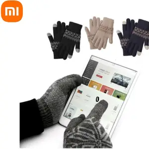 Перчатки для сенсорных экранов XIAOMI FO, зимние теплые шерстяные перчатки для iphone 6s, Xiaomi, сенсорный экран, телефон, планшет, кассовый аппарат, подарок