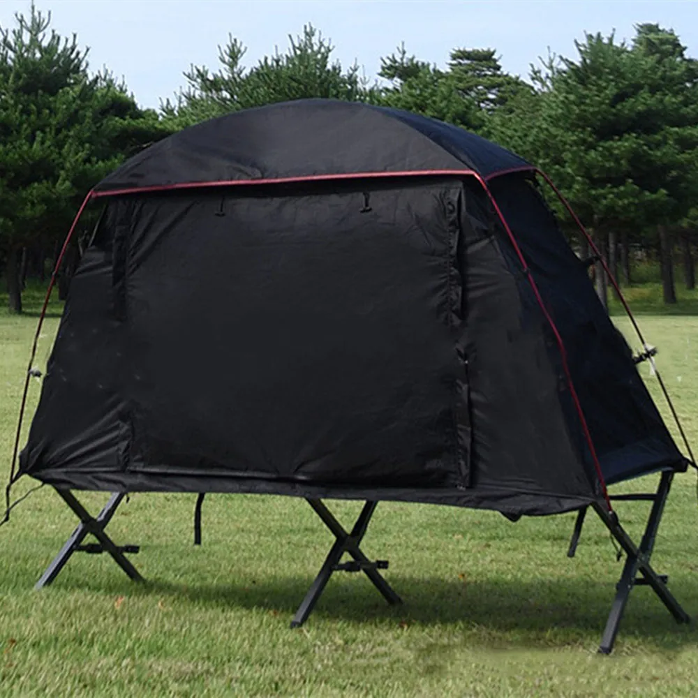 구매 1 인용 특대 텐트 침대 야외 접이식 캠핑 하이킹 수면 침대, 빠른 자동 개방 방수 침대 텐트 트럭 여행