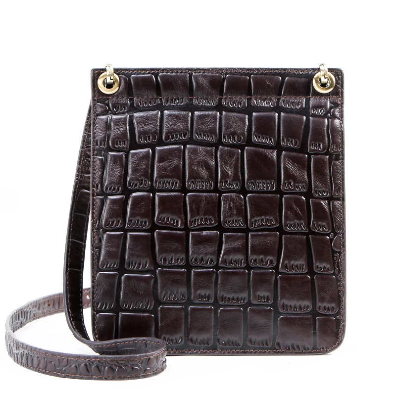 Women's Genuine Leather Shoulder Bag Luxury Crocodile Alligator Pattern Crossbody Bags for Women Cross Body Fshion | Багаж и сумки