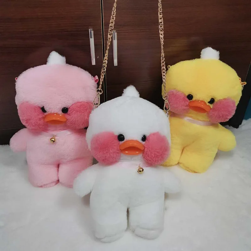 

30cm Kawaii Lalafanfan Duck Plush Backpack Stuffed Toys Cute Plush Crossbody Bag Shoulder Bag For Girls Children Gifts