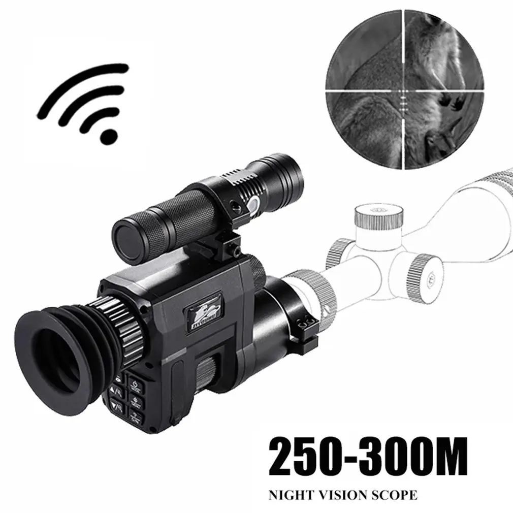 

1.3" High Clear Vision TFT Screen IR Night Vision Monocular Camera Riflescope WIFI APP Control for Hunting Sight Aiming Device