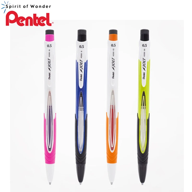 4 шт. автоматический карандаш Pentel Jolt Shake 0 5 мм AS305 цветной для рисования и