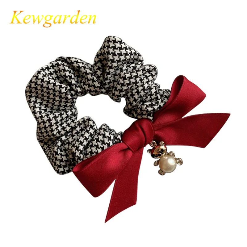 

Kewgarden New cute girls bow hair ring children's hair cord accessories 2pcs