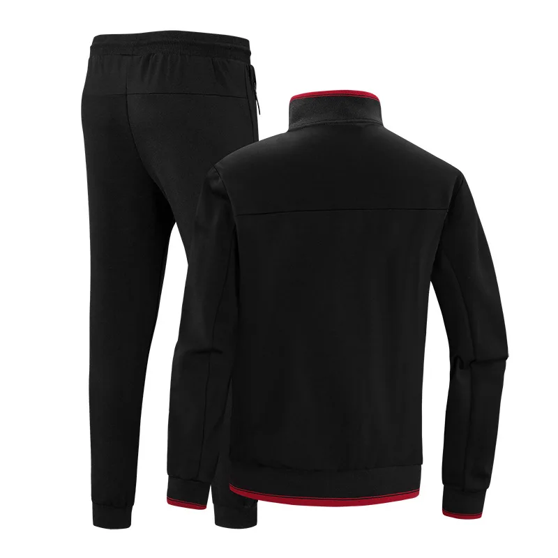 Mirecoo Running Suit Men Winter Solid Color Track Casual Fashion Jogging Mens Elasticity Plus Size Autumn Jacket+Pants | Мужская одежда