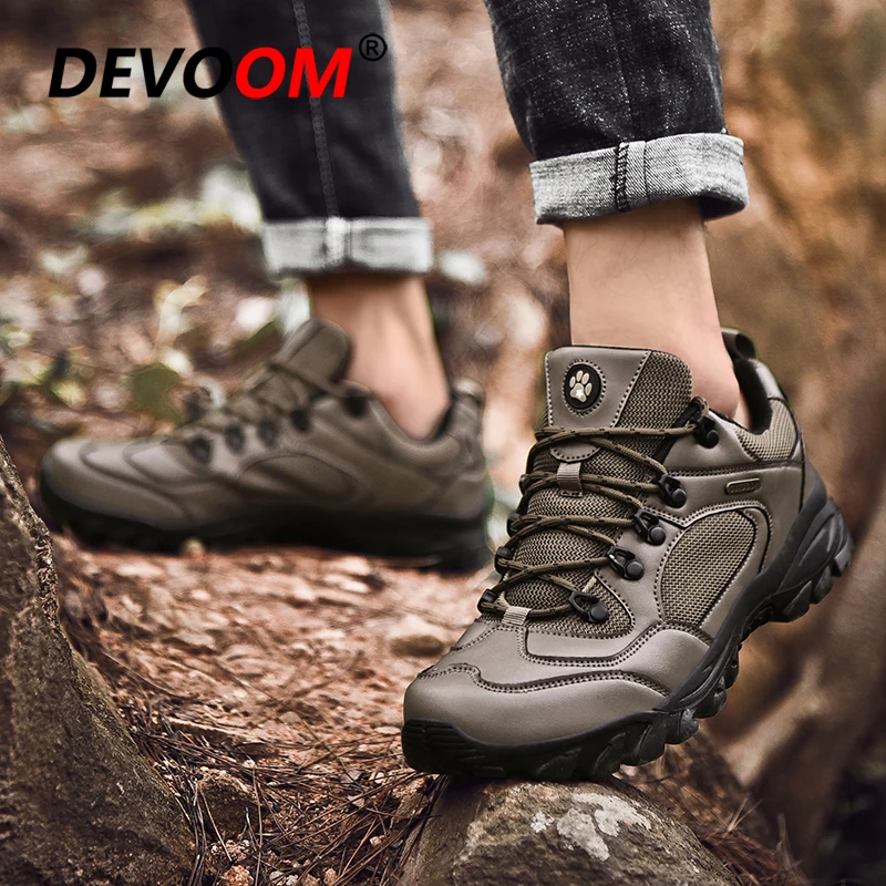 Туристические ботинки 2019 года для походов по горам, открытых пространств и охоты, водонепроницаемые, для треккинга и спортивных прогулок, кроссовки для мужчин, размер EU 49.