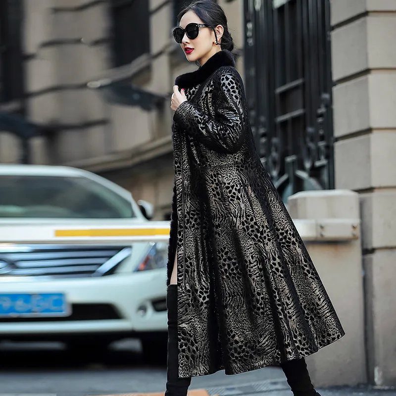 Осенне зимнее пальто женская одежда 2020 натуральный норковый меховой воротник