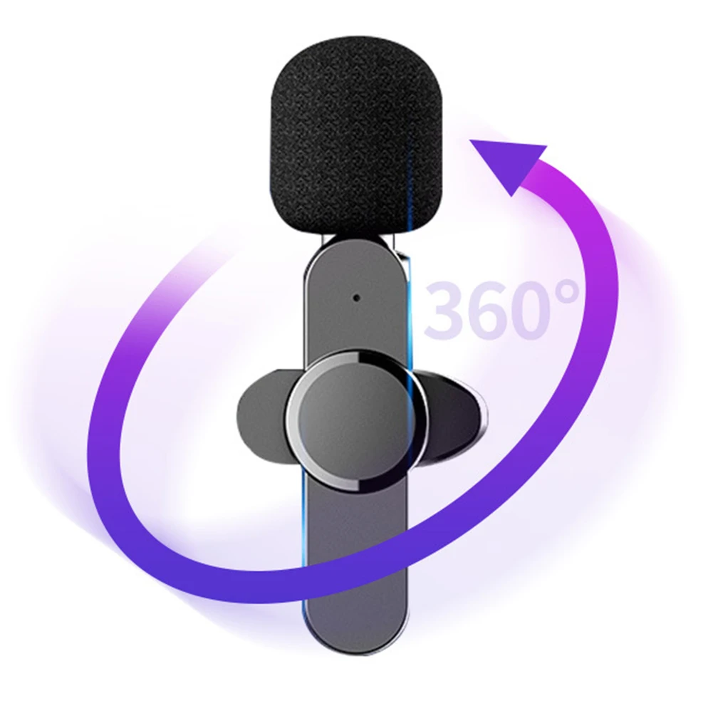 Wireless Lavalier Microphone Portable Mini Mic for iPhone Android Phone Youtubers Facebook Live Broadcast Type-C Clip Microfon |