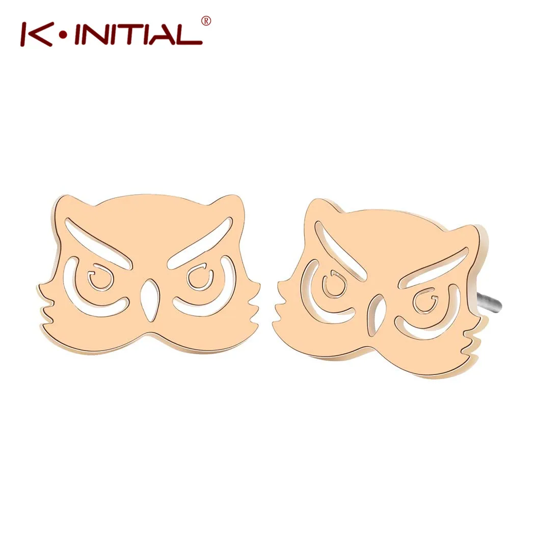 

Kinitial Fashion Cute Owl Girls Stud Earrings For Women Girl Vintage Gold-Color Animal Bird Statement Earrings Jewelry Brincos