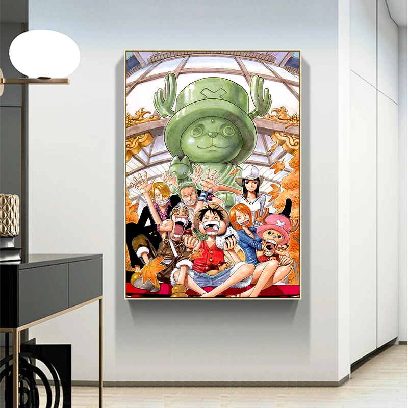 

One Piece Posters Japanese Anime Canvas Painting Modern Art Wall Decor Living Room Bedroom Home Decor Prints Nami Zoro Luffy