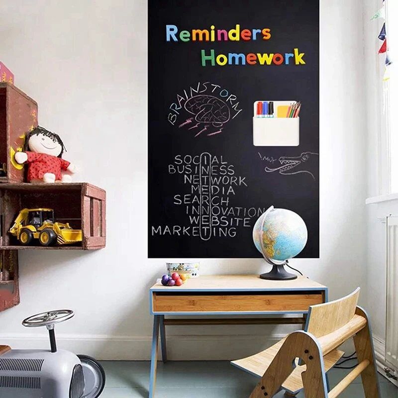 

Whiteboard Marker Holder 2Pcs with 10Pcs Multicolored Dry Erase Pockets School Supplies