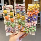 Резинки для волос Детские, с фруктами, милые, подарочные, 10 шт.партия