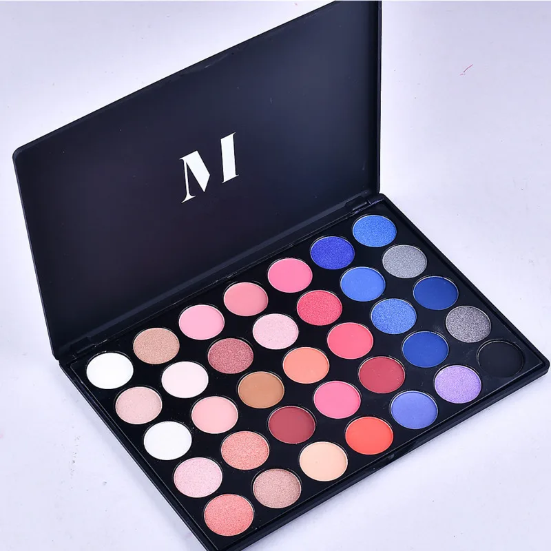 Палитра теней для век 35 цветов шелковистая пудра макияж матовые тени долговечный