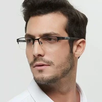 2021 new fashion anti blue light men half frame eyewear retro myopia eyeglasses frame trend optical computer eye glasses