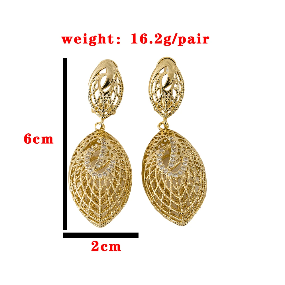

Hollow Out High Quality Seed Shaped Inlaid Crystal Earrings For Women New Arrival Jewelry Wedding Gift