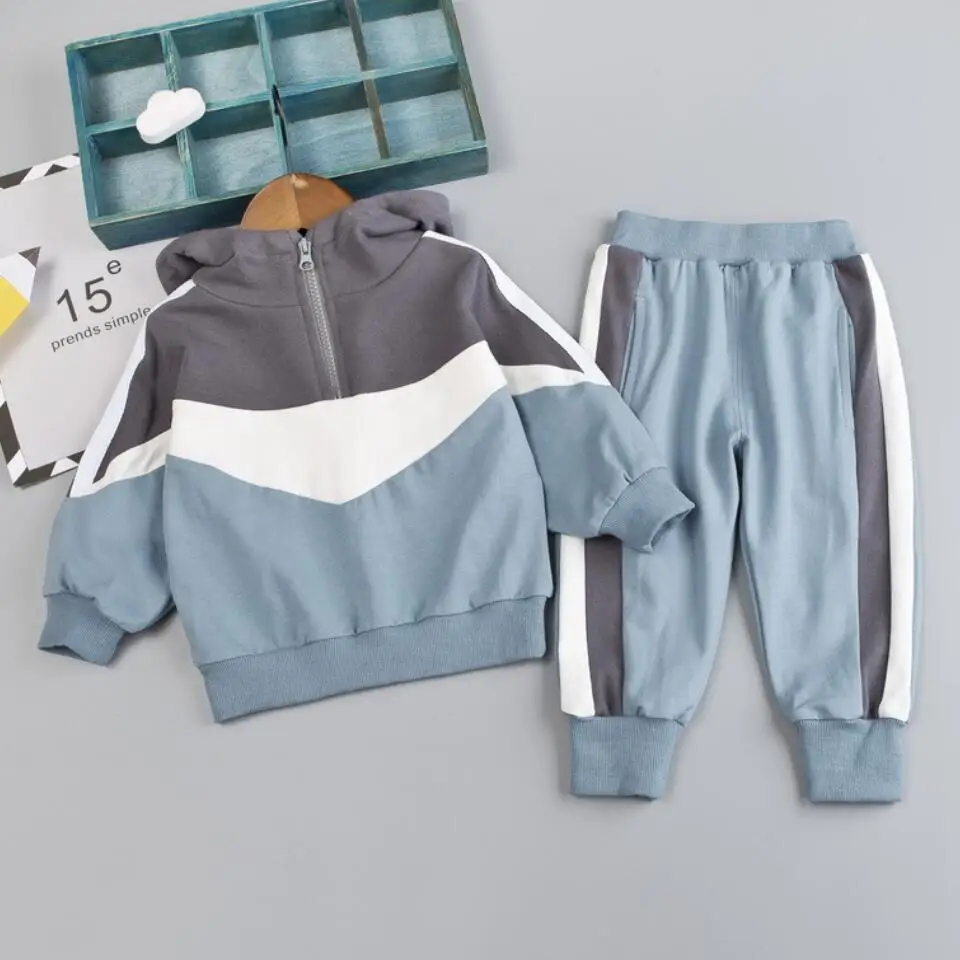 Детская одежда осень-весна 2020 костюм с капюшоном для маленьких мальчиков наряд