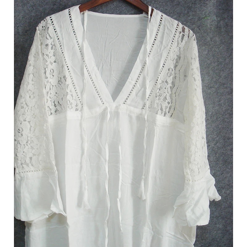 

Beach Dress Cover Up Swimsuit Pareos Robe Bathing Suit New Lace Cotton Bikini Summer Beachwear Swim Fits True To Size, Take