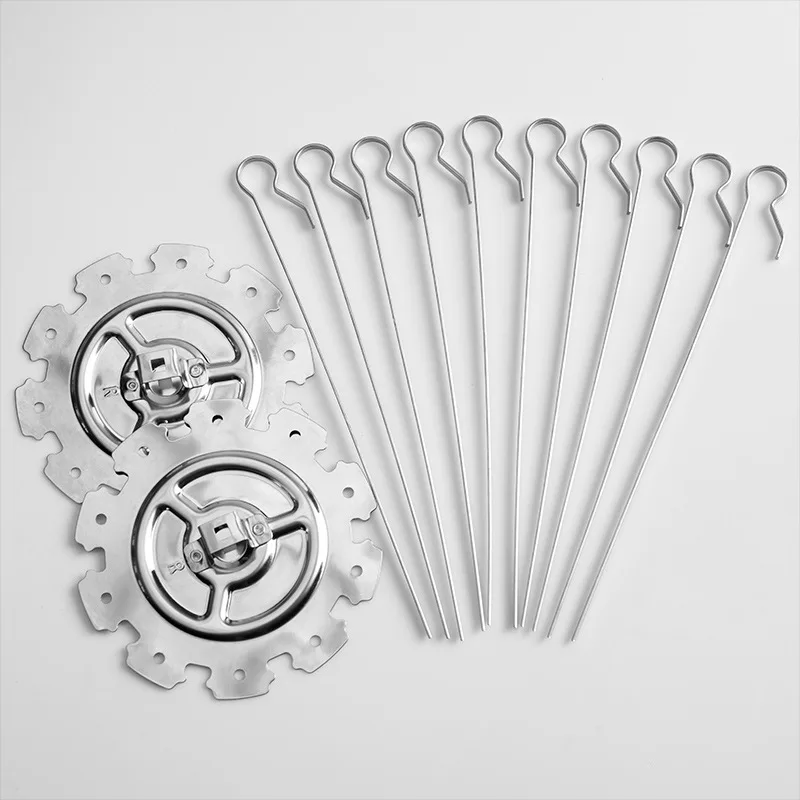 

Stainless Steel Rotating Skewer System Electric Oven Accessories Fits for Home Any Rotisserie Grill Rods VC