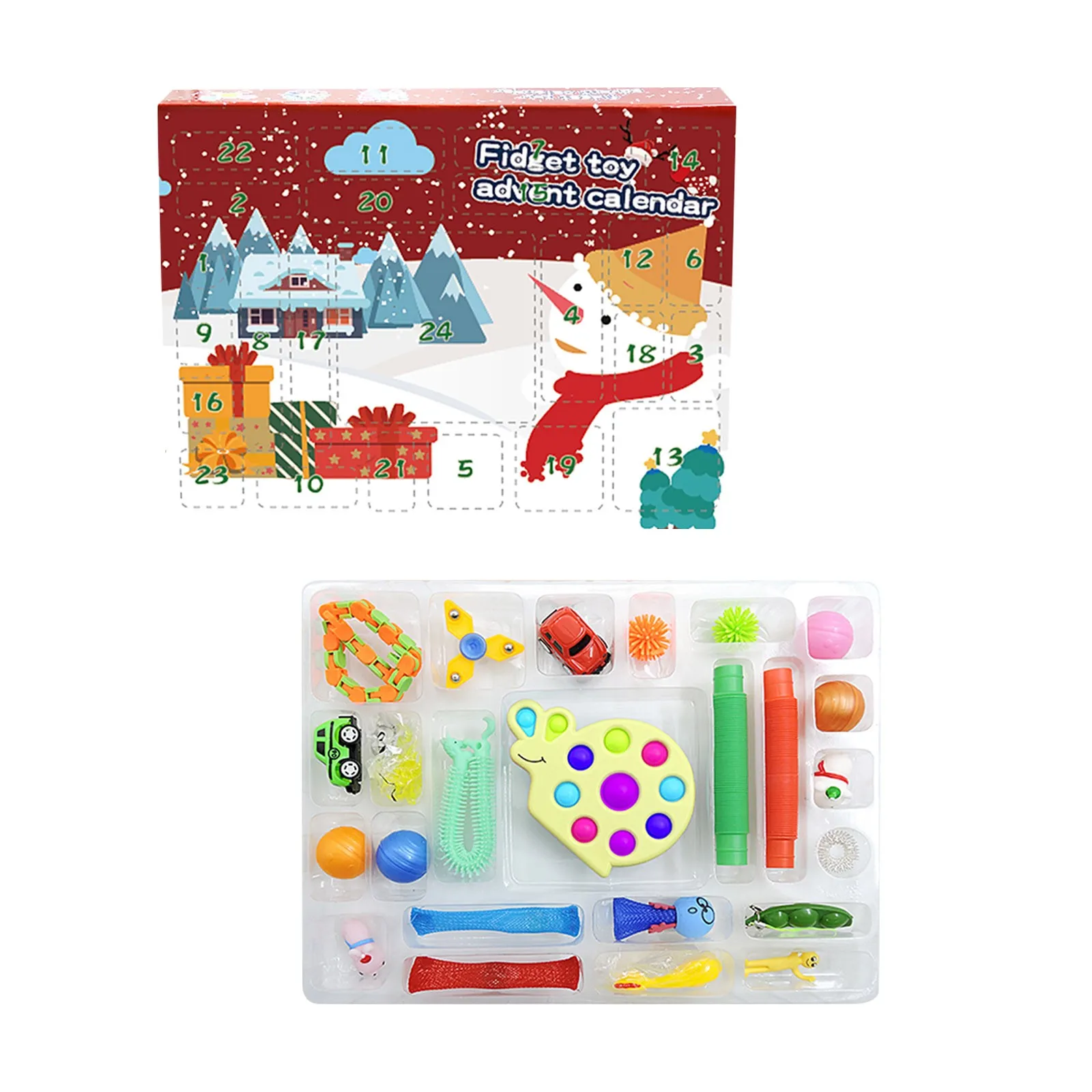 

Рождественский календарь с обратным отсчетом 24 дня для детей и взрослых для облегчения беспокойства игрушки-антистресс