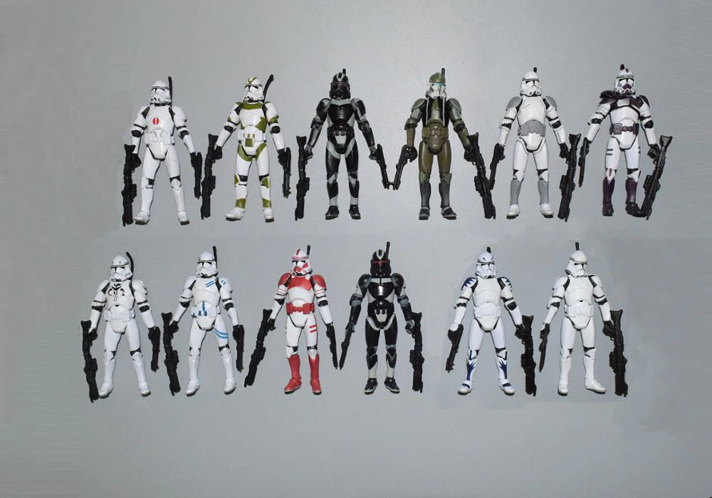 Набор из 12 экшн-фигурок в стиле фильма Звездные войны Shadow Utapau Shock 501st 442nd BMF Battlion