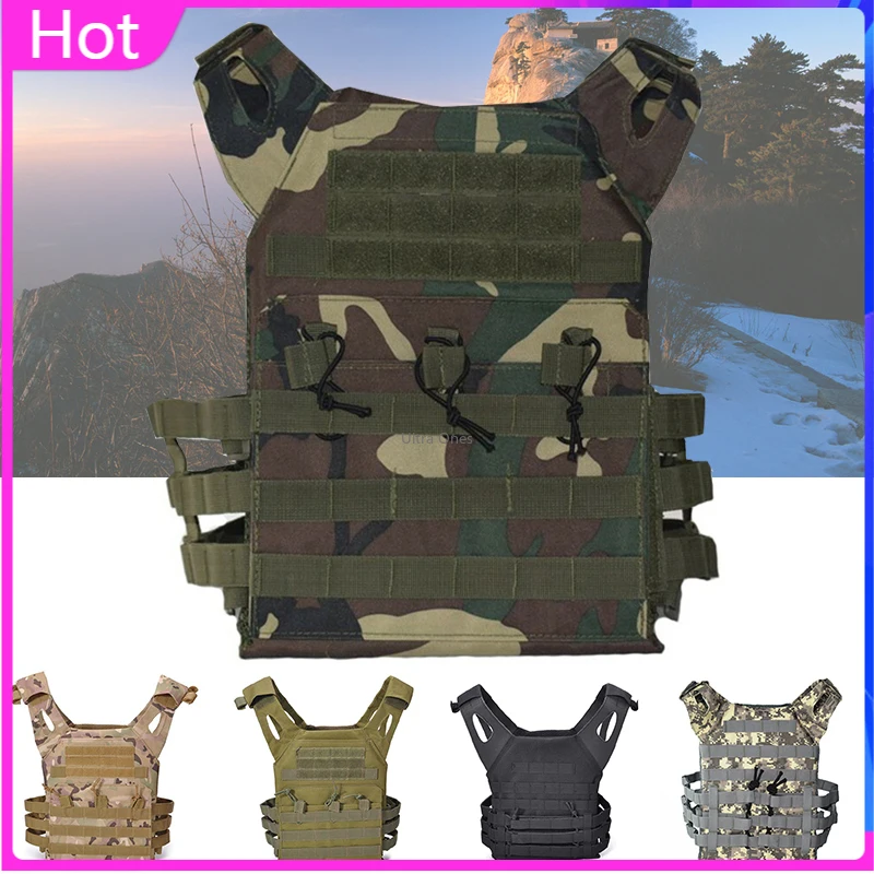 

Military Tactical Vest Molle Breathable Protective Hunting Cs Army Vest Camouflage Airsoft Paintball Shooting Combat Vests