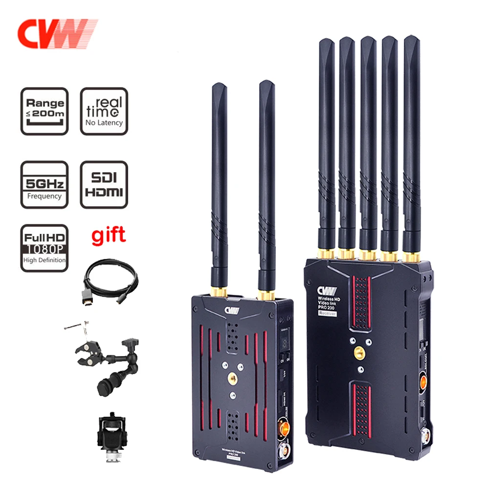 CVW Pro200 Беспроводная система передачи HD видео HDMI 1080P 200 м фотография передатчик