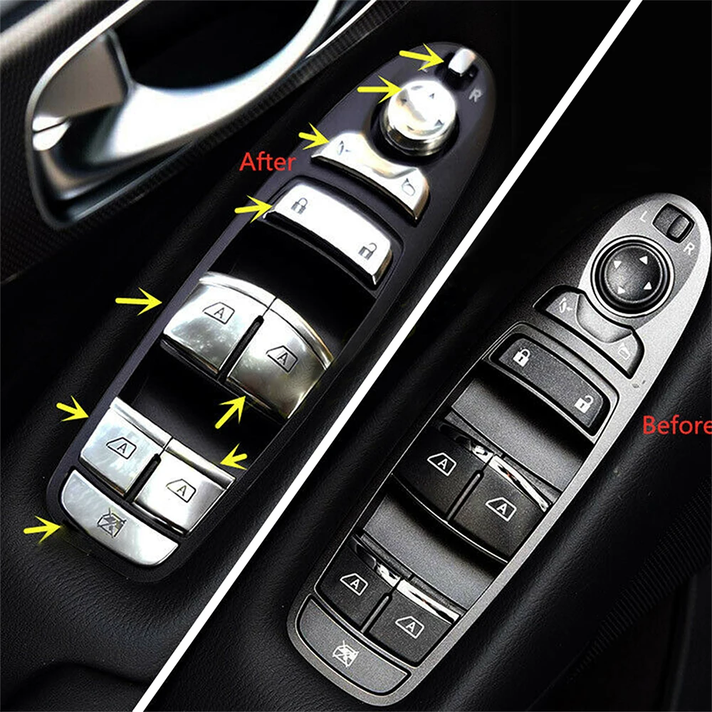 

13pcs Button Cap ABS Button Cap For Infiniti Q70 Q70L 14-2020 Set Switch