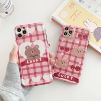 iphone case love lucky cute bear 8plus apple xsmax mobile phone shell xr suitable for iphone12pro max 7 soft shell