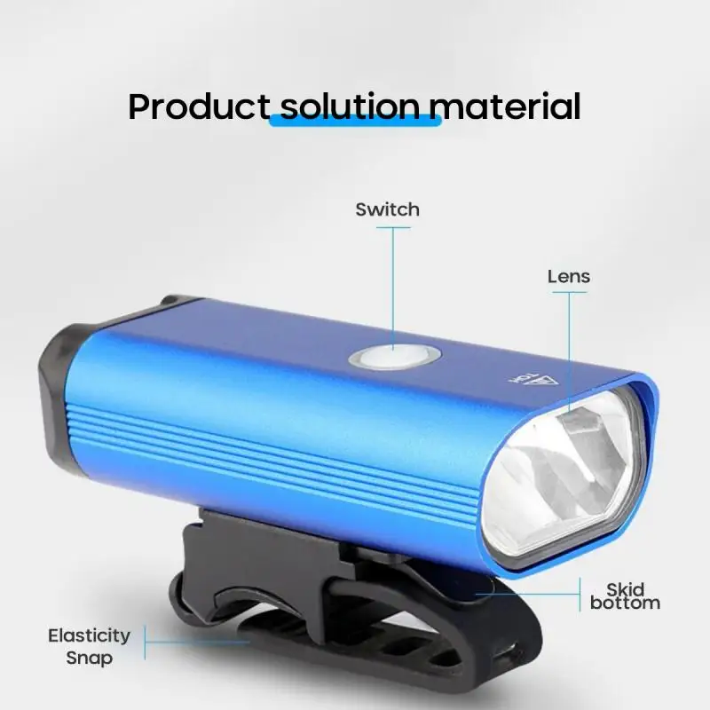 

Aluminum Shell Bike Light High Quality Flashlight Durable Bicycle Light Front USB Rechargeable LED Cycling Safety Lamp