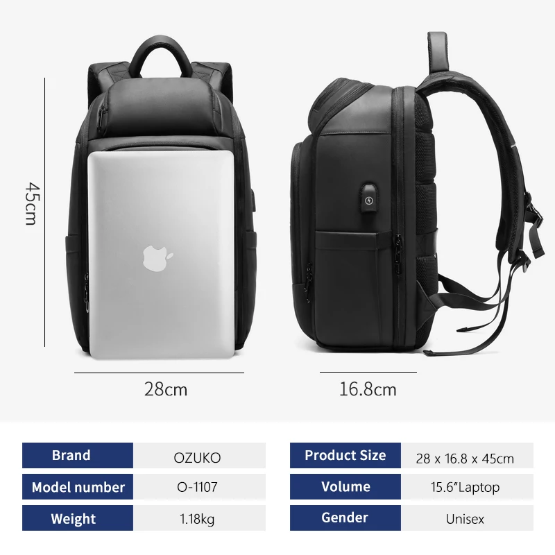 

Travel Bag Rucksack Mochila Laptop Backpacks Usb Charger Casual Business Water Repellent Zipper Male Travel Waterproof Schoolbag