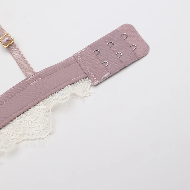 

French Lace Triangle Cup Bra Unrimmed Small Breast Strap Bra Summer Thin Bra