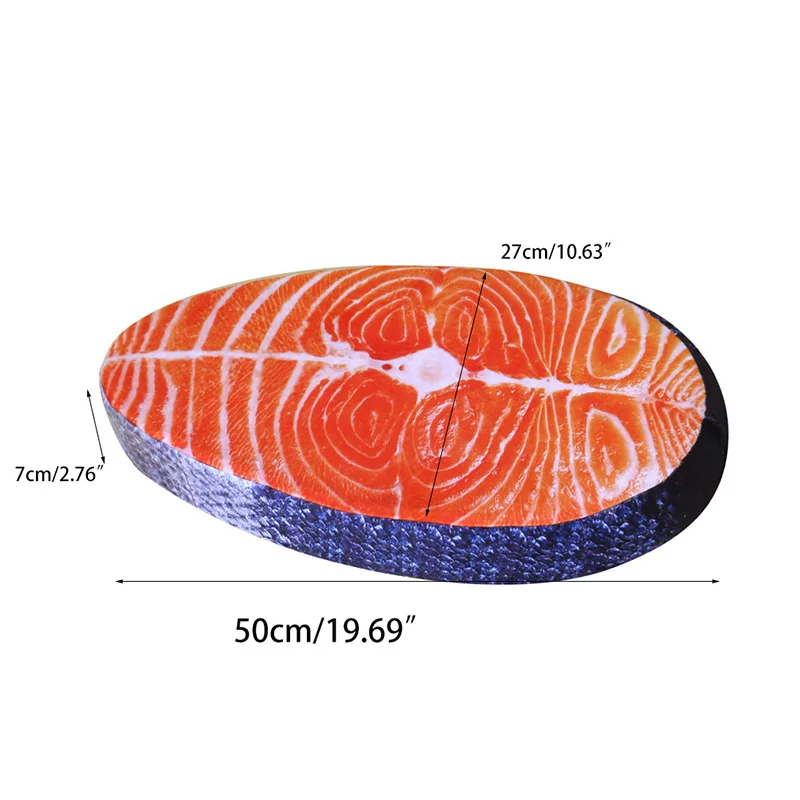 

Creative 3D Washable Pillow Sushi Salmon Simulation Cushion Home Decor Plush Toy