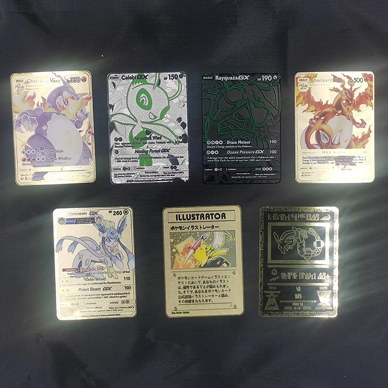 2021 Новый Покемон идентификационные карточки из металла карты V Пикачу Чаризард