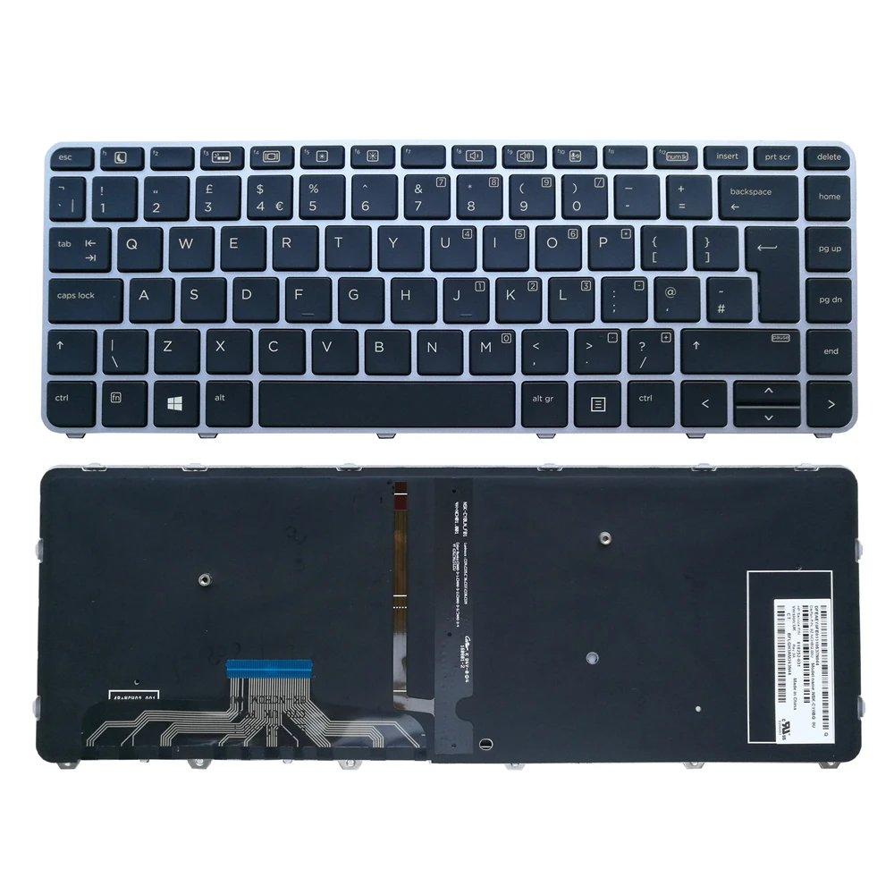 

Laptop Backlit UK Spanish Keyboard for HP Elitebook Folio 1040 G3 818252-031 903667-071 Backlight Replacement Keyboards Original