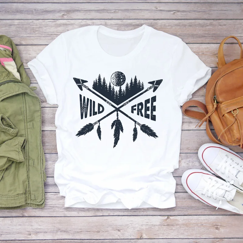 Женская футболка с коротким рукавом и принтом Космическая Звезда 90s милая одежда