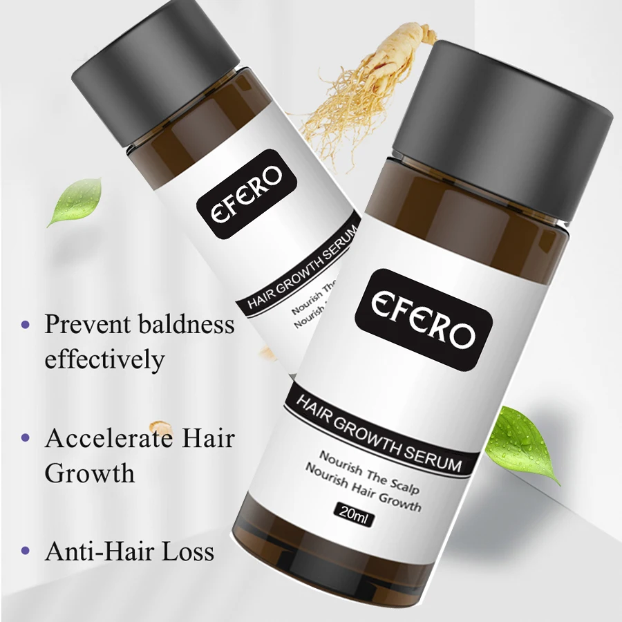EFERO 3pcs/lot Hair Growth Faster Regrowth Anti Loss Building Beauty Dense Repair Restoration Treatment Serum | Красота и здоровье - Фото №1