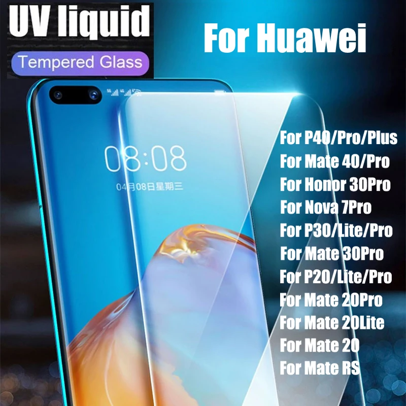 Закаленное стекло UGI для Huawei P40 Pro Plus защитная пленка экрана с УФ жидкостью