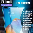 Закаленное стекло UGI для Huawei P40 Pro Plus, защитная пленка для экрана с УФ-жидкостью, изогнутый чехол с полным покрытием для Huawei P20, P30, Mate 20, 30 Pro, RS