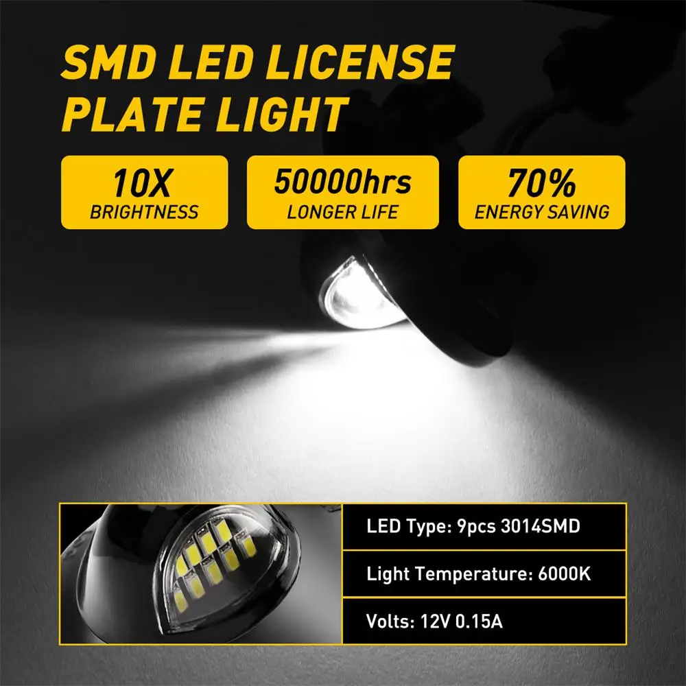 2 шт. светодиодные автомобильные лампы для номерного знака Ford F-150 Raptor 1990-2014 |