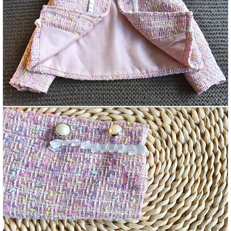 Детский костюм из двух предметов куртка с юбкой и шорты для девочек на весну