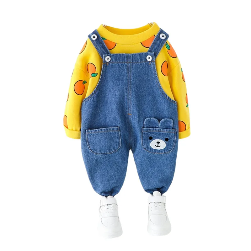 Весенне Осенняя детская одежда для малышей маленьких мальчиков и девочек