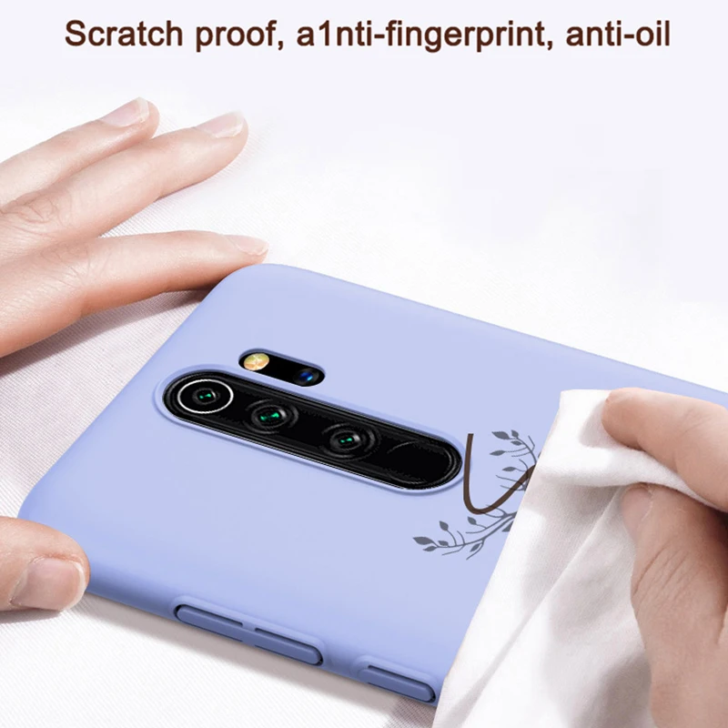 Для Redmi Note 8 Pro чехол Роскошный жидкий впрыск приятный на ощупь полный Чехол