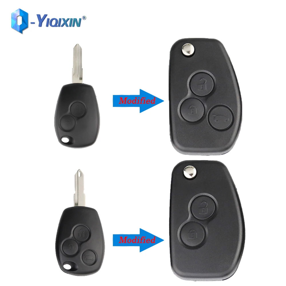 YIQIXIN 2/3 Модифицированный Корпус ключа с кнопками VAC102 Ne72 для Renault Dacia Modus Logan Clio Espace