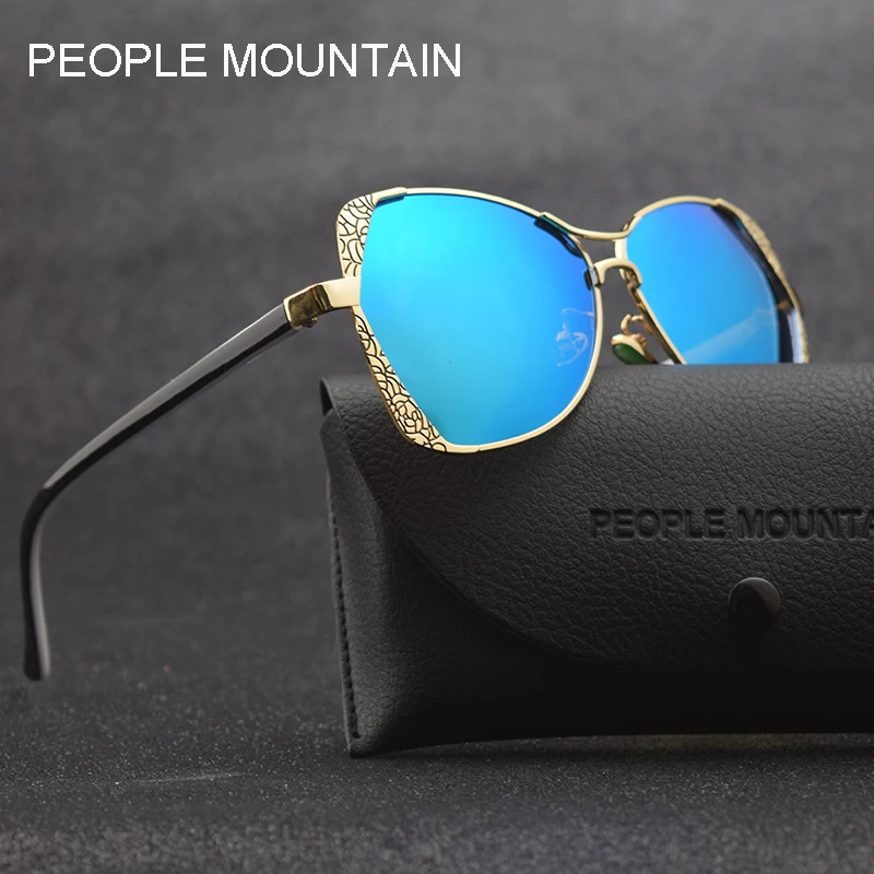 Новые роскошные HD поляризованные женские солнцезащитные очки модные круглые