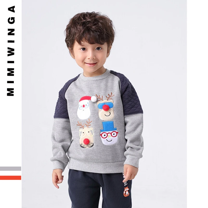 2019 Fashion Autumn And Winter Children'S Sweater New Cartoon Santa Claus Deer Boy'S Pullover Warm Round Neck Sweatshirt |