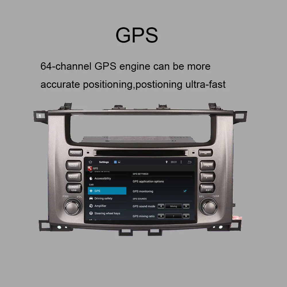Автомобильный GPS-навигатор на Android для TOYOTA Land Cruiser 100/LC100/Lexus LX470 1998-2007 автомобильное