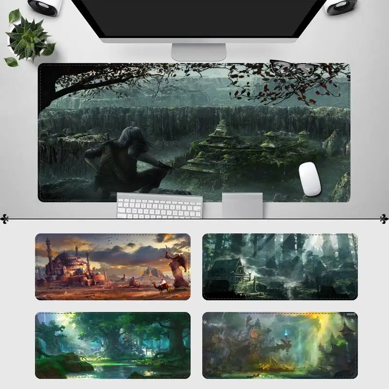 

Soft Forgotten City Mouse Pad Gamer Keyboard Maus Pad Desk Mouse Mat Game Accessories For Overwatch