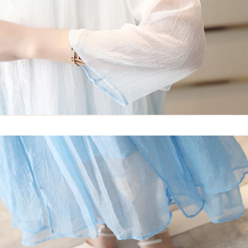 

High Quality New Fashion Summer Style Maxi Dress Plus Size Vintage Women Casual Loose Dress Vestidos Femininos Party Dresses