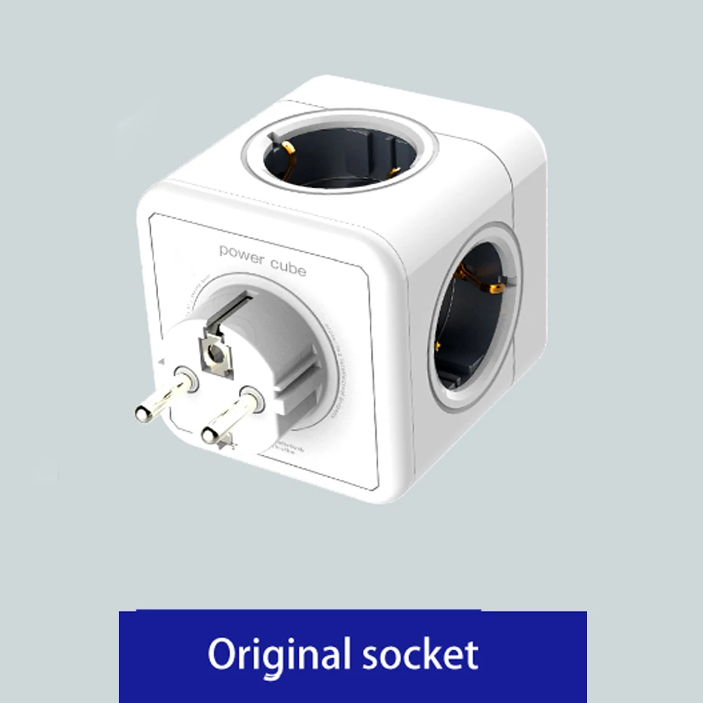 Sopend Gray Power Strips Plug Socket Extension EU With Multi Outlet 4 Smart Ports Powercube 16A 3640W Switch and Type C | Электроника