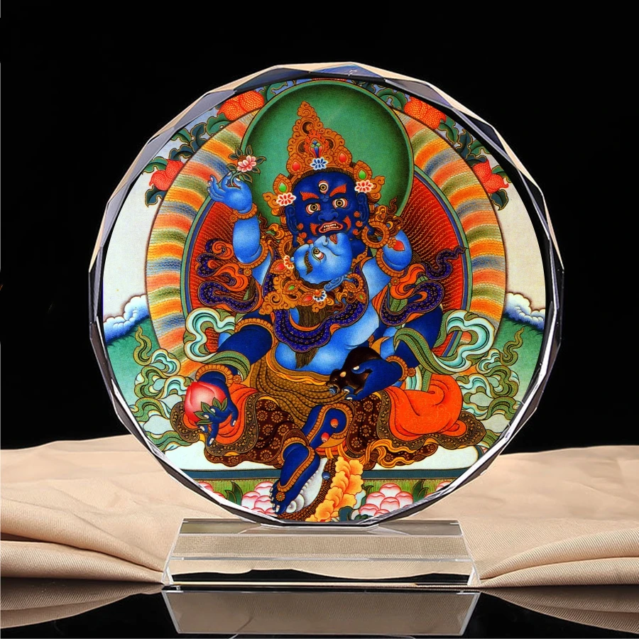 Shu Sheng Bodhisattva Тантрический защитник Dharma зеленый Бог богатства портрет Будды